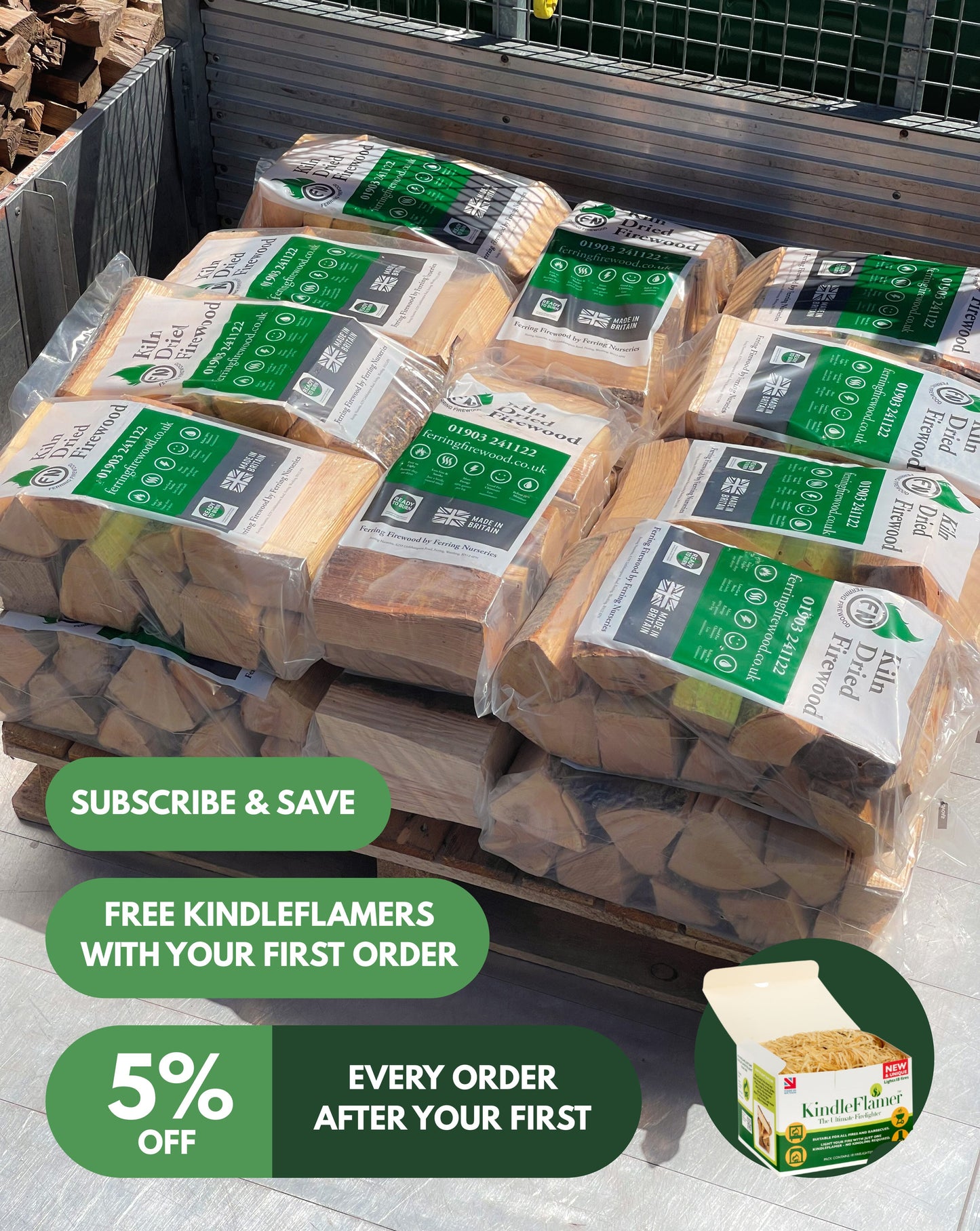 Kiln Dried Firewood Bags (20-Bags)