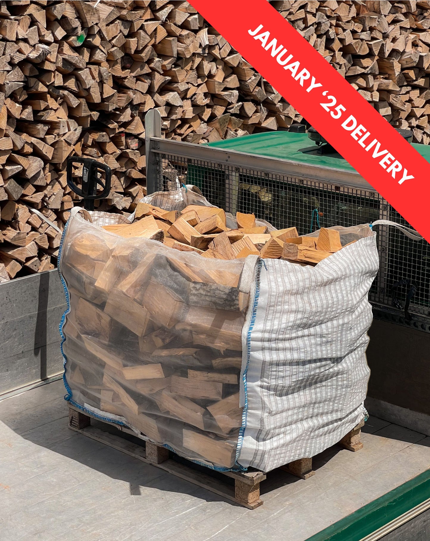 Seasoned Firewood Bulk Bag - 1m