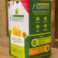 Back of box of Flamer Firelighters showing the benefits of using Flamers. long burn time, odourless, easy to light, clean