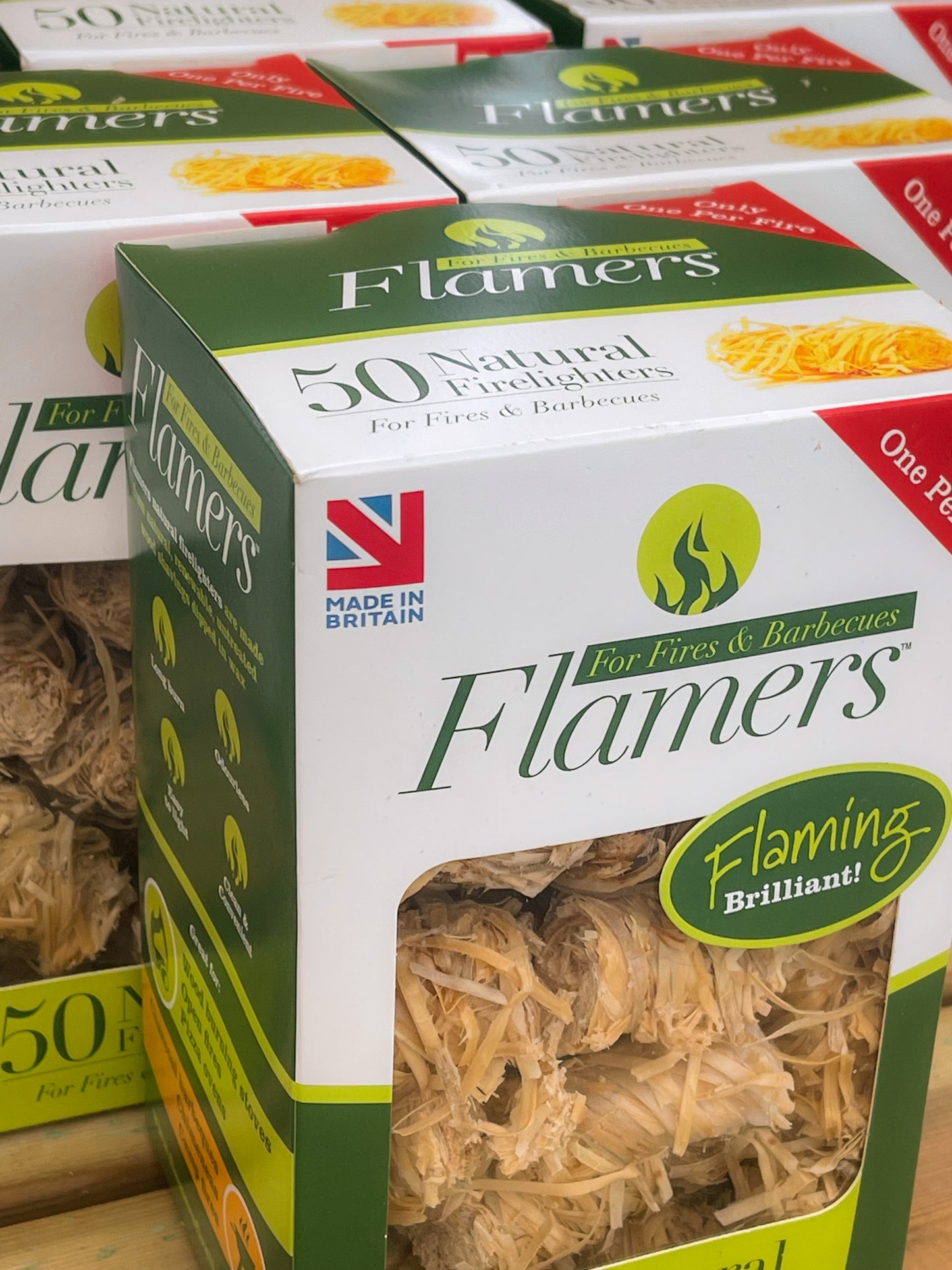 Flamer Firelighters display stand at Ferring Nurseries